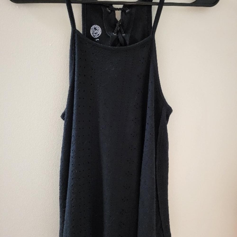 SO Black Sleeveless Womens Blouse